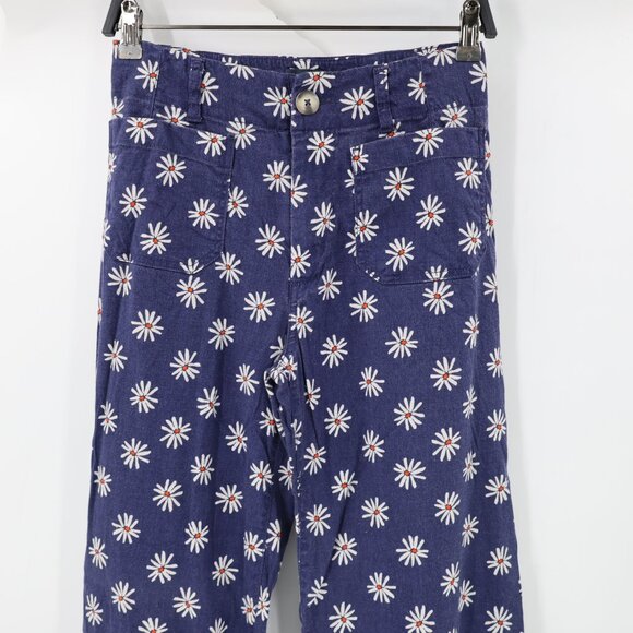 anthropologie pants Women's 25 Maeve The Colette Floral Crop Wide Leg Cotton - Picture 2 of 12